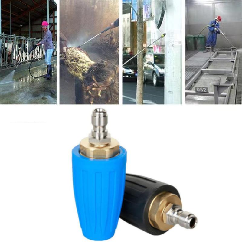High 4000psi Pres Washer Turbo Nozzle 360 Rotating Spray Tip Professional Clean