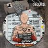 Onepunch Man Round Area Rug Carpet Rug For Living Room Bedroom Sofa Playroom Decor Nonslip Floor Mat