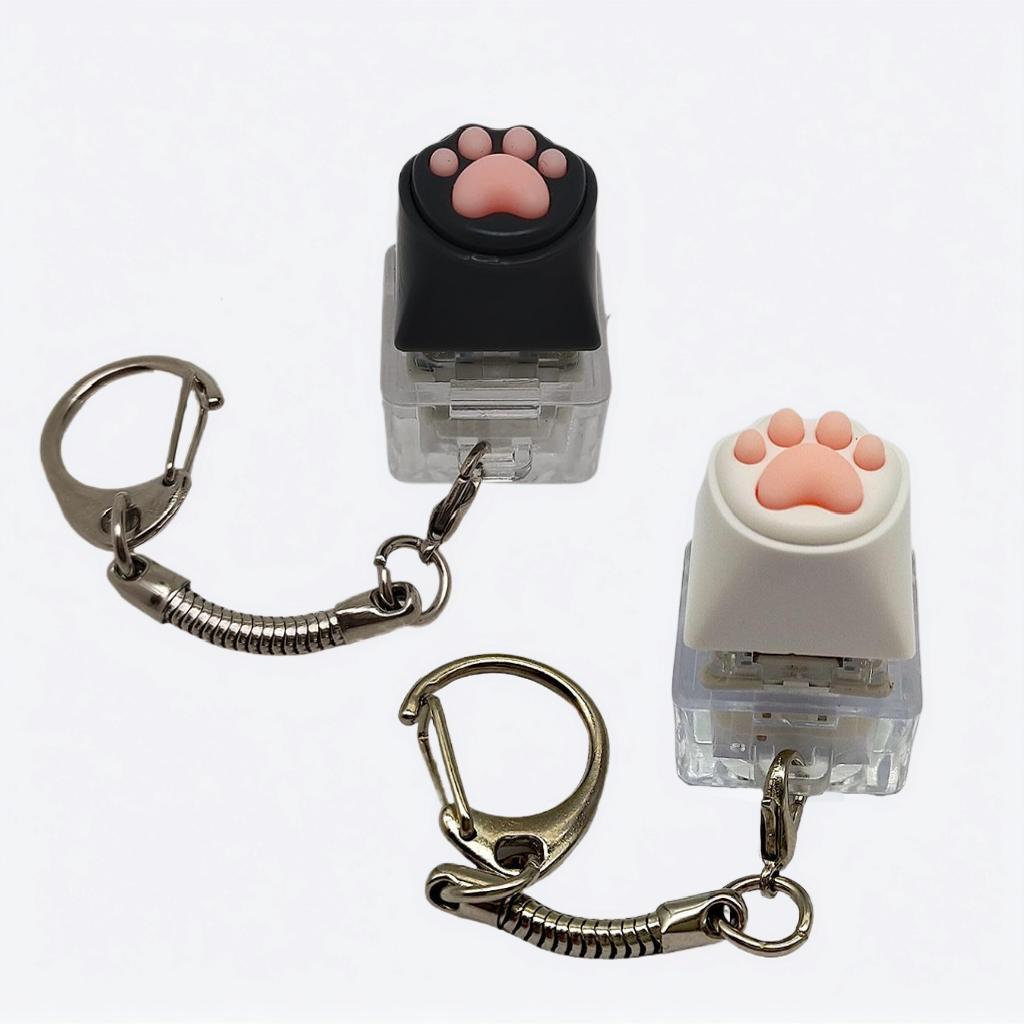 Chaveiro de Gato Fofo Argola de Chaveiro Ponta do Dedo Brinquedo de Descompressão Testador de Keycap Pingente de Mochila Presente de Festival para Casais