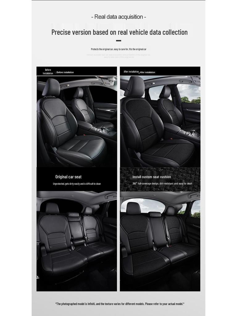 Infiniti FX35/FX37/FX45 Linen Seat Cushion Full Wrap, Five-Seat Car Cover.