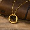 New Stylish Norse Viking Necklaces for Men,Waterproof Stainless Steel Mobius Round Pendant Collar,Gifts for Him Jewelry