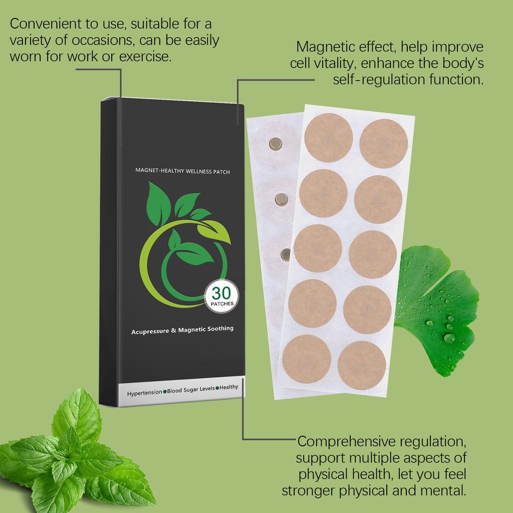 Magnet Herbal Health Patch zmírňuje vysoký krevní tlak, vyrovnává hladinu cukru v krvi, zlepšuje fyzické zdraví, zlepšuje vytrvalost a rovnováhu