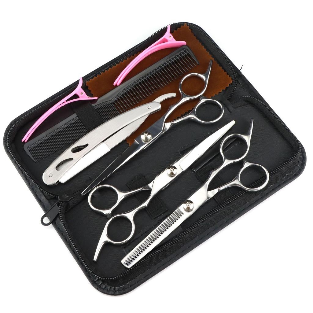 6.0 Inch Hair Scissors 3 Combinations, Set Hair Scissors Home Free Scraper