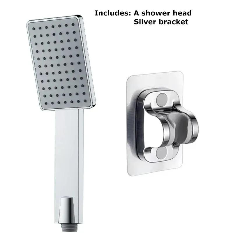 Square Shower Head With Enlarged Water Outlet Shower Bathroom Thickened Super Pressurized and Shatter-resistant Shower Head Set