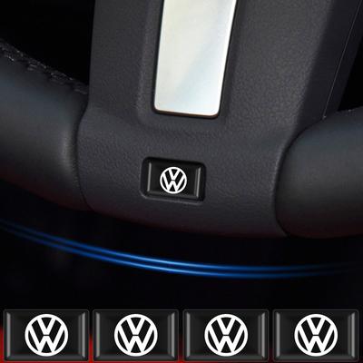 2026 Hot For VW VOLKSWAGEN 3D Epoxy Car Steering Wheel Accessories For Volkswagen VW GOLF Polo Tiguan PASSAT Badge Emblem Auto I