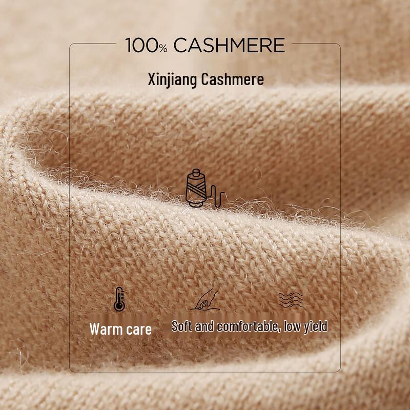 Komom Boka Men's 100% Cashmere Saddle Shoulder Round Neck Sweater