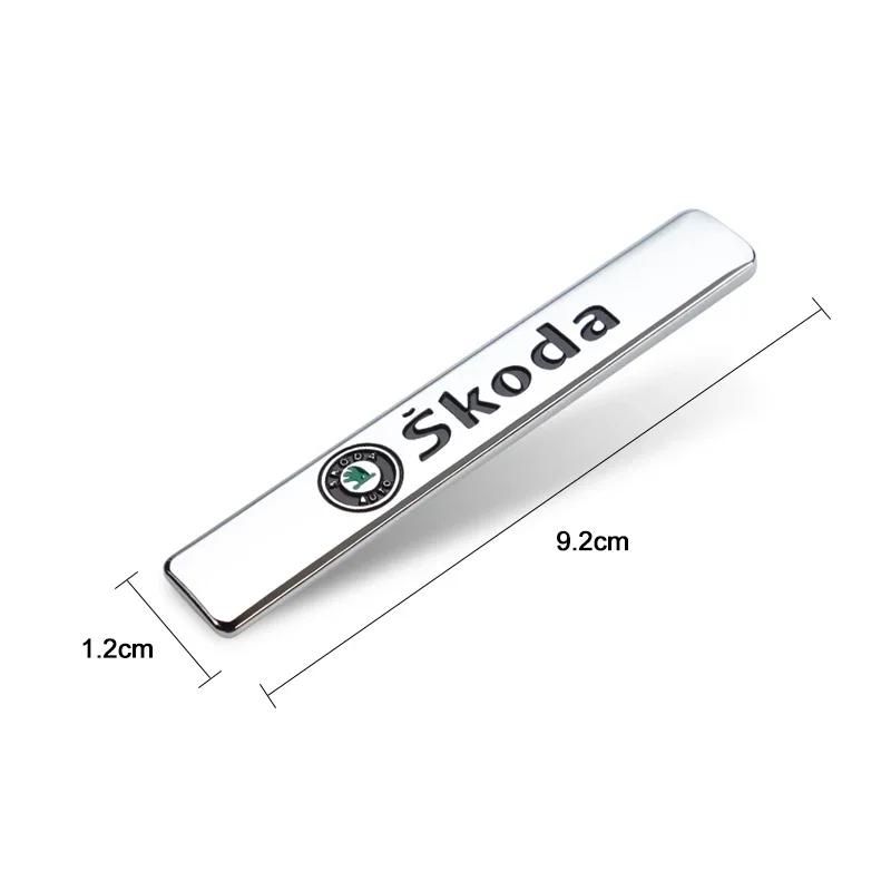 LZIE8 1 Pieza Insignia Metálica para Coche Pegatina Guardabarros Maletero Pegatinas Decoración Para Skoda Octavia Superb Rapid Kodiaq Karoq Fabia Kamiq Enyaq