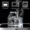4 PCS Glass Milk Carton, Clear Square Mini Cup Cocktail Glass for Milk, Coffee, Water, Juice, Beverages