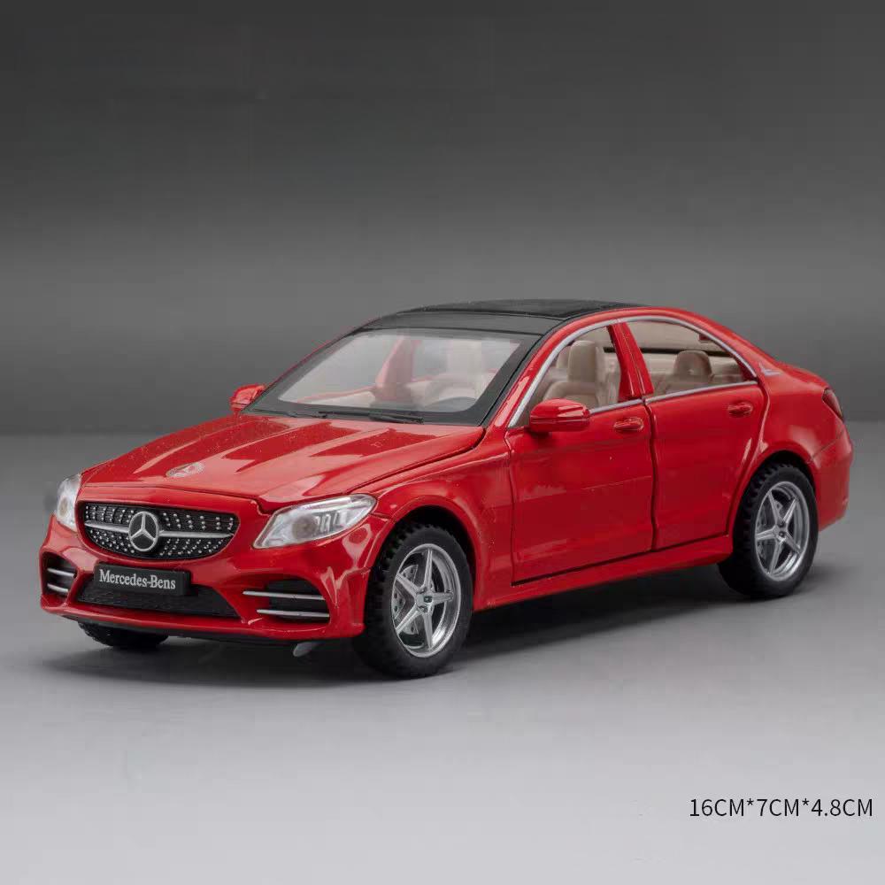 Mercedes Benz C260L Simulation Diecast & Toy Vehicles Sounds & Light Pull Back Car 1:32 Alloy Model Gifts For Children