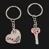 New Trendy Hot Sale One Pair Key Chain Alloy Arrow Bow Love Keyrings Keychains