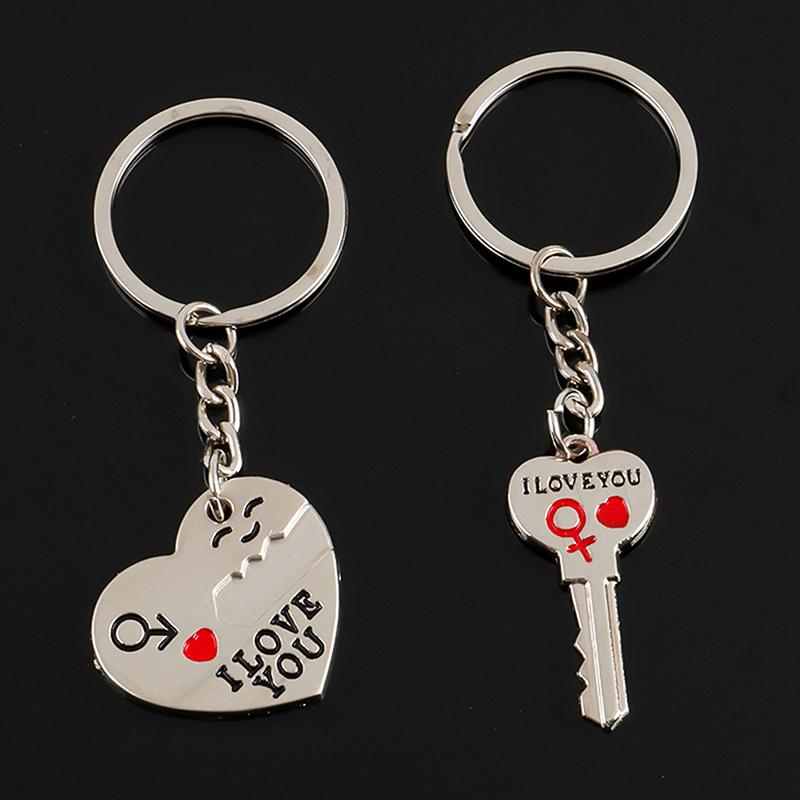 New Trendy Hot Sale One Pair Key Chain Alloy Arrow Bow Love Keyrings Keychains