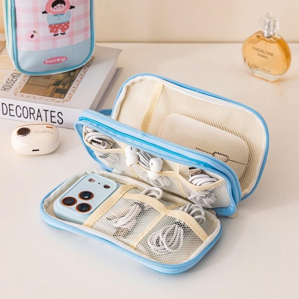 Cartoon Passport Holder Embroidery Waterproof ID Card Storage Bag Multi-layer Large Capacity Documents Passport Organizer