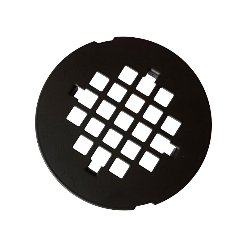 

Steel Round Shower Drain Cover Rustproof Bathroom Floor Gaskets Quick Installation Universal for Home Commercial Use чорний