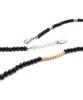 Polalita Black Tassel Color Mix Bead Necklace (Plt-Nl-044_Gd)