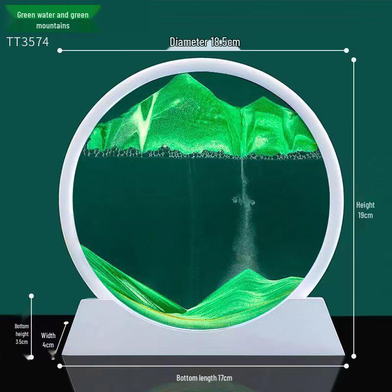 3D Quicksand Hourglass Ornament for Desktop or Wine Cabinet Decor