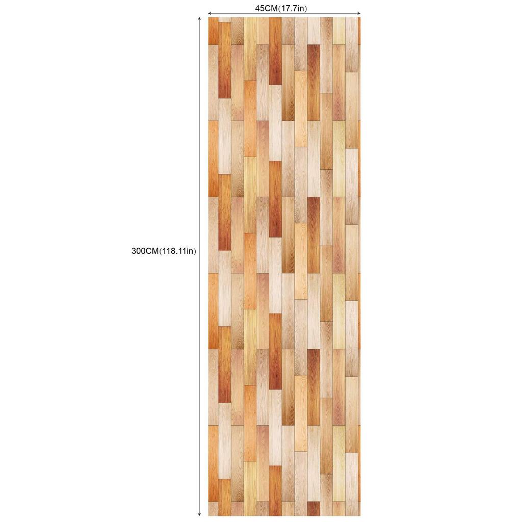 Fresh Wood Grain Living Room and Bedroom Background Modified Self-Adhesive Wallpaper (45cm *300cm)