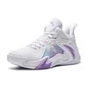 Anta Airspace 4 Slip Resistant Abrasion Resistant Low top Basketball Shoes Men's White Purple Sneakers 912531608SF-2