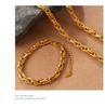 Gold & Silver Two-Tone Metal Chain Jewelry for Retro Style, Daily Wear & Dating