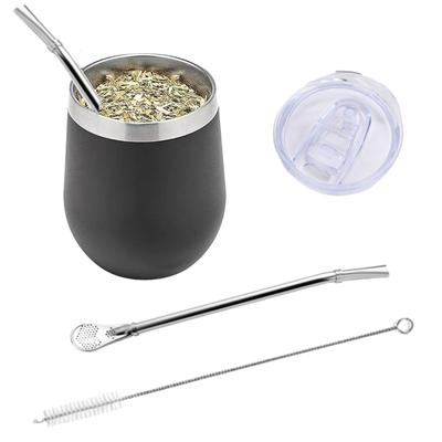Juego de Mate de Calabaza Juego de Mate de Acero Inoxidable de Doble Pared y Bombilla Incluye Mate de Calabaza (taza) Con una bombilla