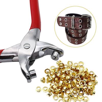 100 Pcs 4mm Titanium Eyelets Washer Leather DIY Shoes Cloth Craft Repair Grommet