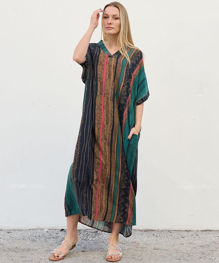 Summer Plus Size Loose Fit Vacation V-Neck Short Sleeve Maxi Dress Women Beach