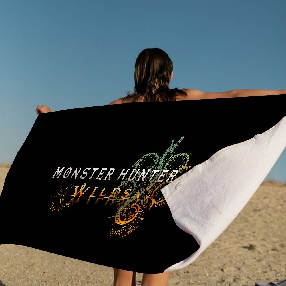 

Monster Hunter Fashion Beach Towel Colorful Bath Towels For Girl Microfiber Quick Dry Sand Free Beach Yoga Spa Gym Pool W40*H60(CM)