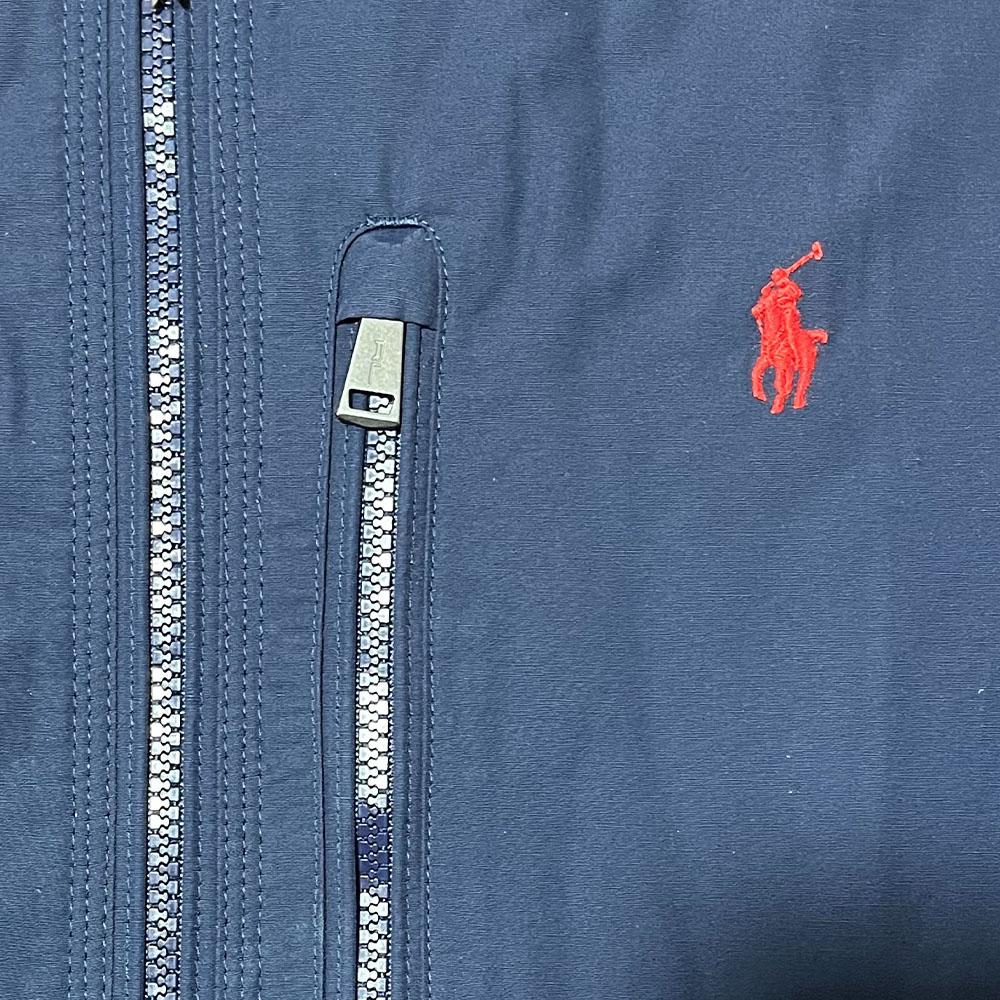 Polo Ralph Lauren FW24 Pony Logo Embroidered Zip-Up Hooded Long Sleeve Down Jacket Men outerwear Navy-Blue MNPOOTW16021476-410