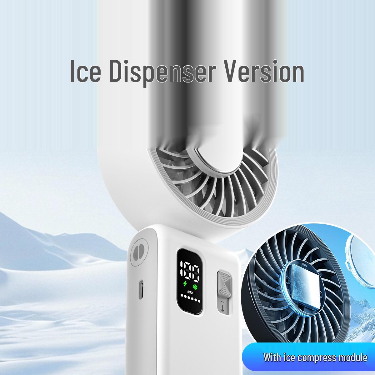2026 Foldable USB Handheld Fan with Ice Pack & High-Speed Breeze 80*41.6*196