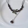 Medieval Retro Butterfly Necklace Female New Chinese Handmade Ceramic Butterfly Collarbone Chain Guochao Drawstring Neck Chain