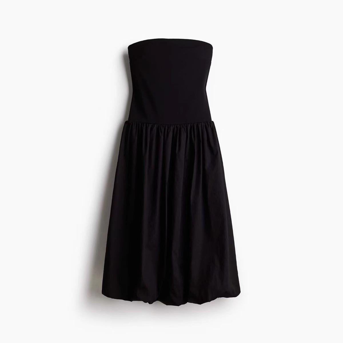 

CS Women s Black Strapless A-line Spring Dress 1275799001 L
