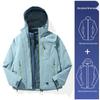 Women's Trendy Outdoor 3-in-1 Softshell Jacket for Hiking & Mountaineering - Windproof & Waterproof
