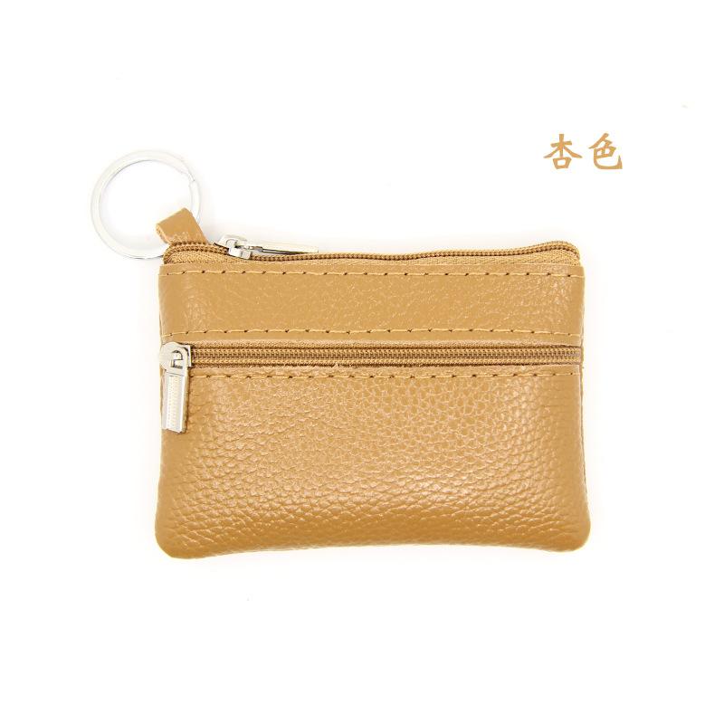 Ladies Genuine Leather Mini Coin Purse Bus Card Holder Creative Ultra-Thin Zipper Multifunctional Key Case