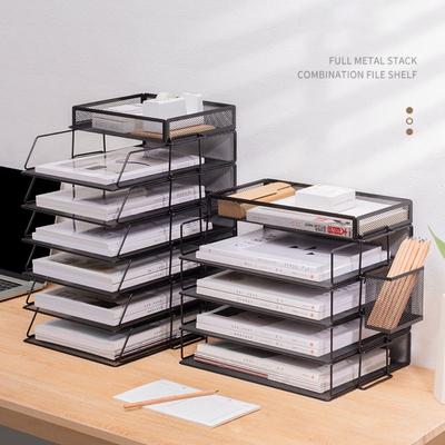 Detachable File Shelves Super Capacity Desktop Organizer Multi-Tier Document Holder  Office
