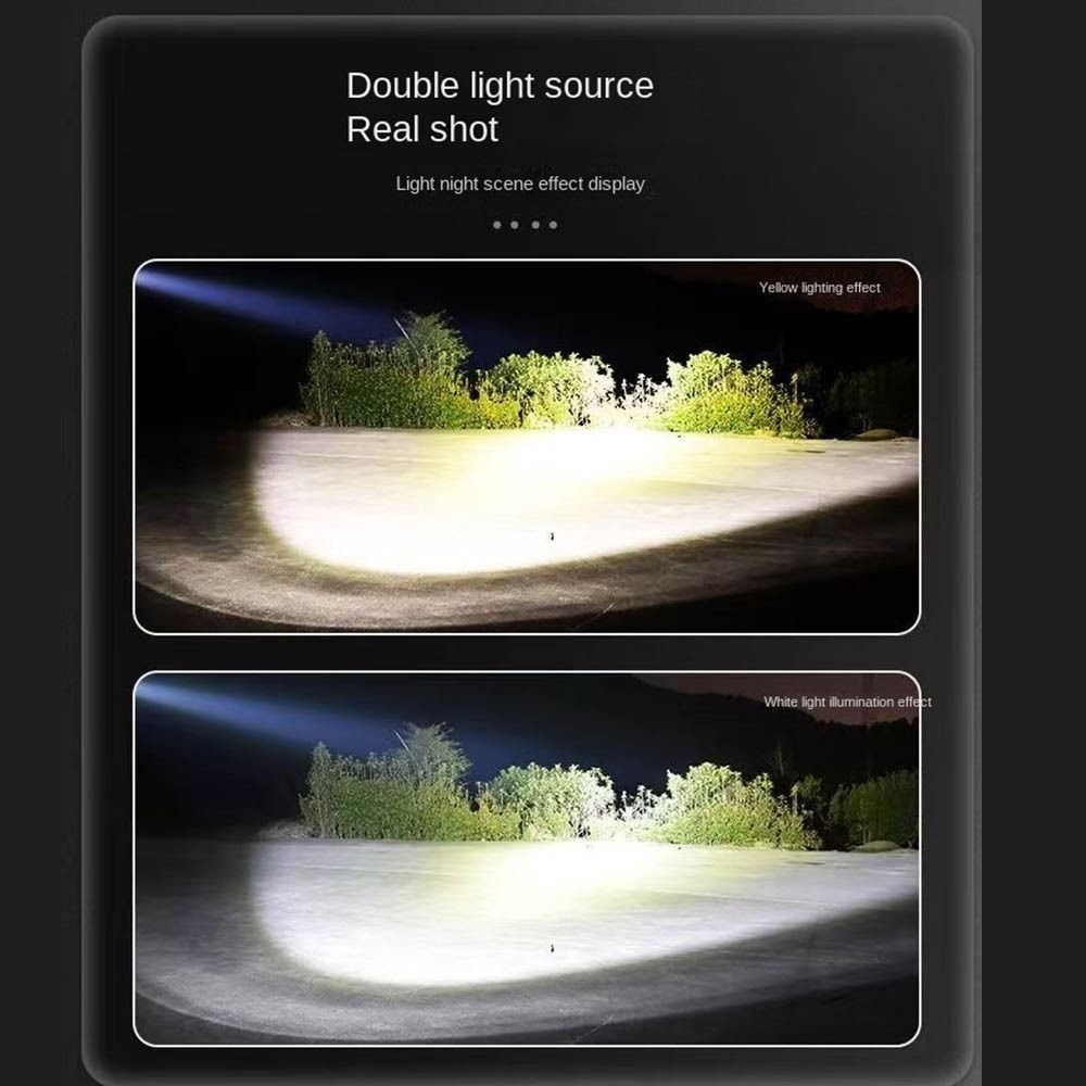 High Power Solar Emergency Light Waterproof Led Flashlight COB Searchlight  Outdoor Use