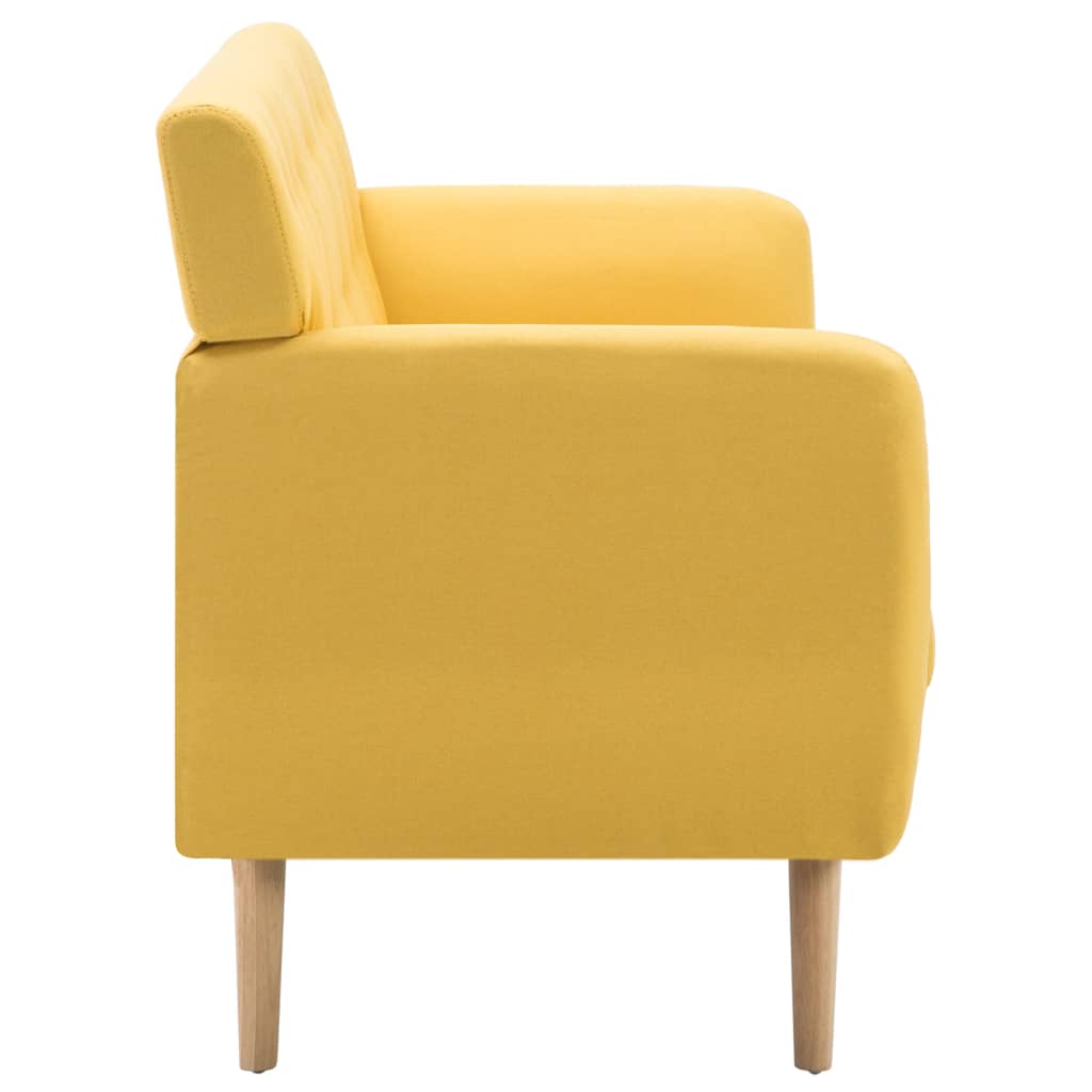 3 Seater Fabric Sofa 172 X 70 X 82 Cm Yellow