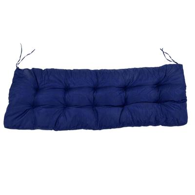 Bench Cushion Rain Proof Sun Proof PP Cotton Polyester Sponge 2 Seater Bench Pad for Indoor Outdoor Navy Blue