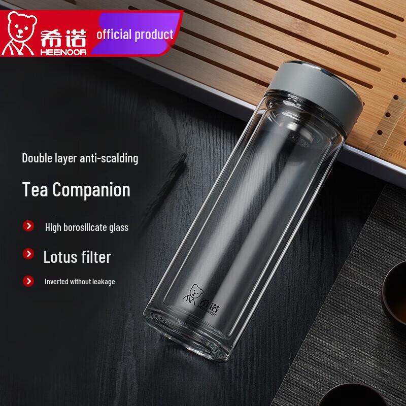 Heenoor XN-6650 Double-Layer Glass Water Cup