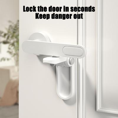 Multi-functional Childproof Door Handle Safety Lock Heavy Duty Baby Proofing Security Latch For Balcony Kitchen Apartment