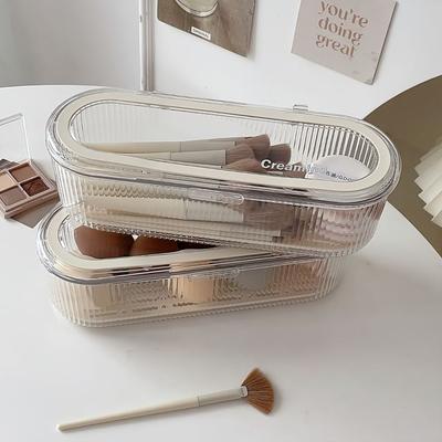 Fun House - Strukturierter Transparenter Kunststoff Make-up Schreibtisch-Organizer