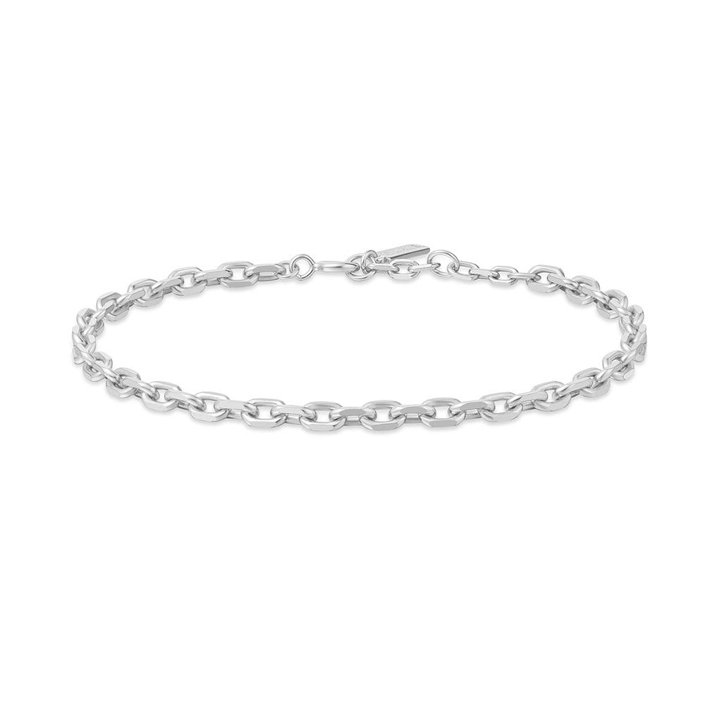 

Silver Medium Chain 925 Silver Bracelet B062-03H