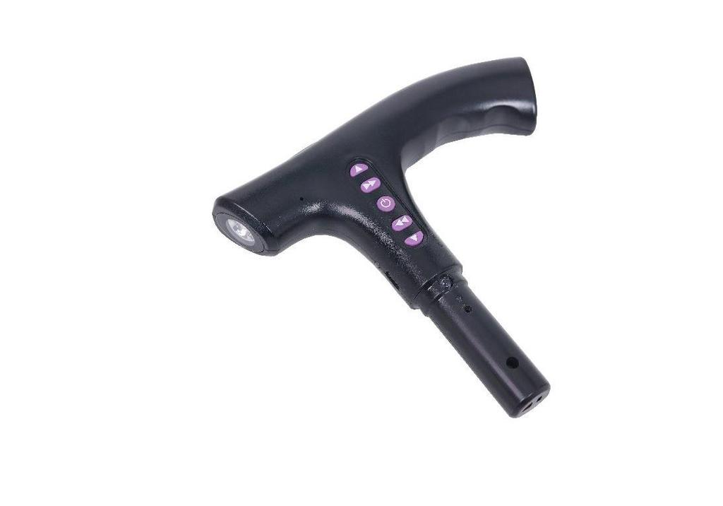 Smart Multifunctional Cane Handle: Bluetooth MP3, Radio, Alarm, Flashlight - Senior Safety Accessory