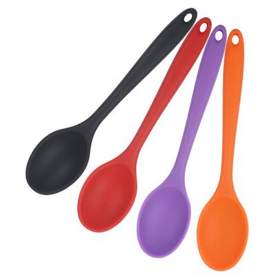 1 Stück Silikon-Rührlöffel, antihaftbeschichtet, Kochlöffel, Küchenlöffel, Backlöffel zum Kochen, Rühren, Mischen und Servieren
