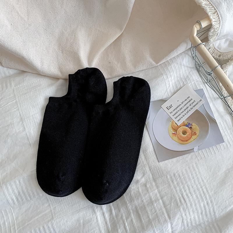 Dopamine Socks for Women, Spring and Summer, Short Solid Color, Light Mouth, Thin, Anti-slip, Non-dropping Heel Short Socks, Invisible Boat Socks