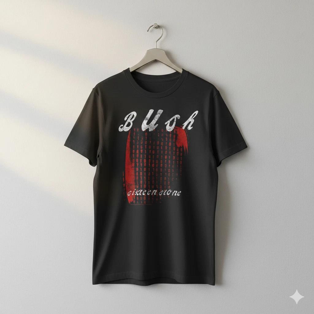 Unisex Adult Casual Music Bush Sixteen Stone Album Graphic T-Shirt ... XL