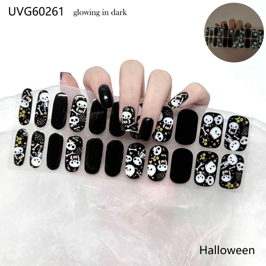Transparent Nude UV Gel Nail Art Stickers: Semi-Cured, Semi-Baked Manicure Sheets