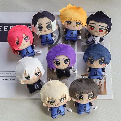 10cm Mini niebieski zamek pluszowe wypełnione lalki Seishiro Nagi Isagi Yoichi Chigiri Bachira Meguru brelok do kluczy z ozdobą zabawka na prezent