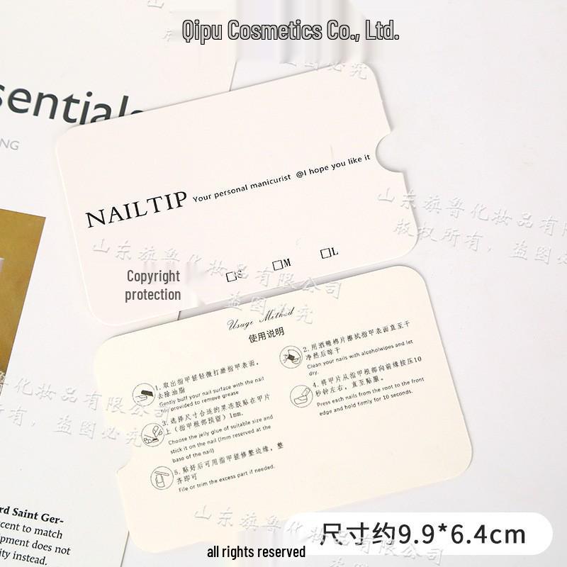 Улучшенный набор носимых накладных ногтей: Черная основа, прозрачная откидная крышка