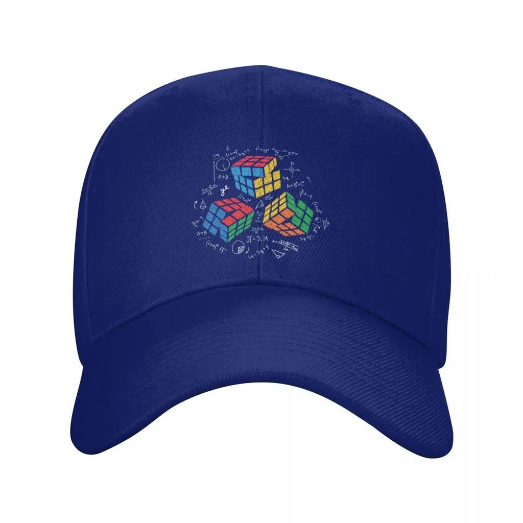 Custom Classic Math Rubiks Cube Baseball Cap Women Unisex Adjustable Unisex Geek Teacher Gift Dad Hat Summer Sun Hat