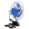 Ventilador de Arrefecimento para Carro Elétrico Rotativo Potente Silencioso Ventilador de Clipe para Veículo com Plugue de Isqueiro para Caminhão RV Barco 8 polegadas 24V