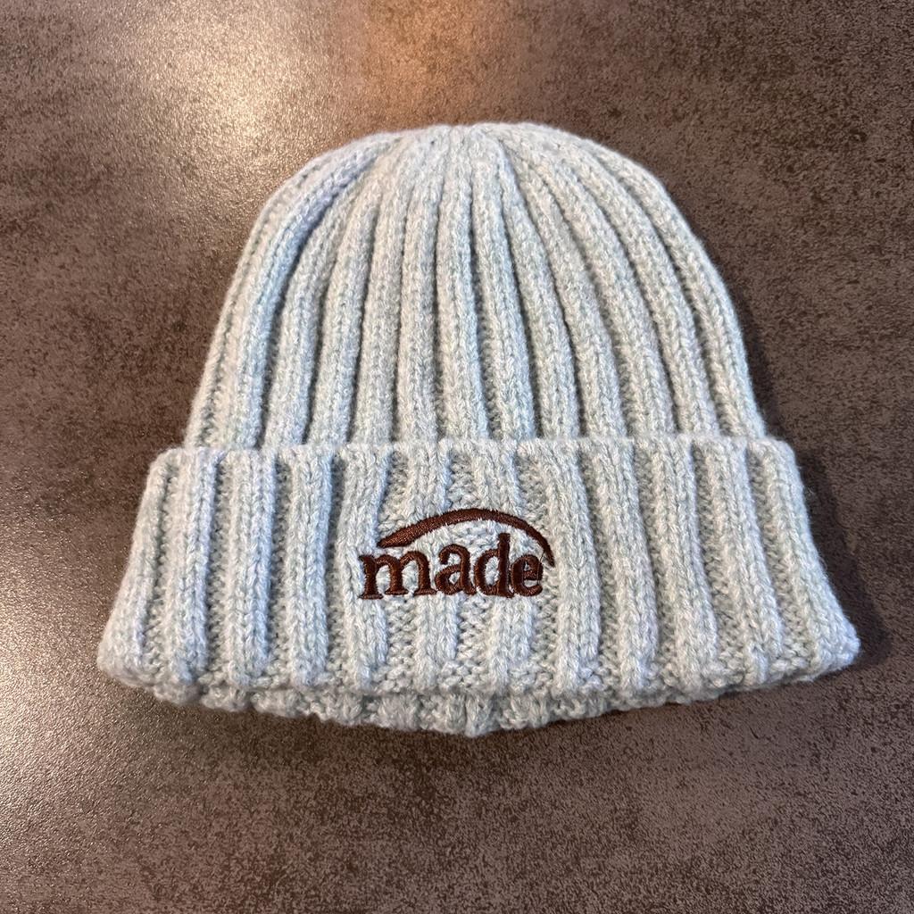 Knitted Letter Embroidered Beanie Hat For Winter Warmth Unisex Fashion Accessory